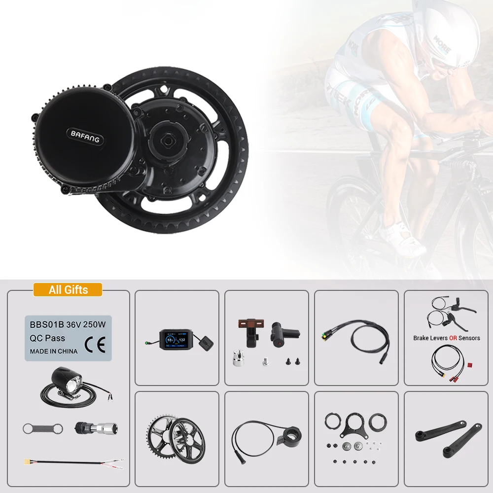 Комплект для электровелосипеда Bafang BBS02B 36 В 500 Вт комплект переоборудования 68 73 мм