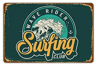 

Summer Surfing Club Party Bar Cafe Home Oil Station Garage Kitchen Farm Countryside Vintage Retro Tin Signs