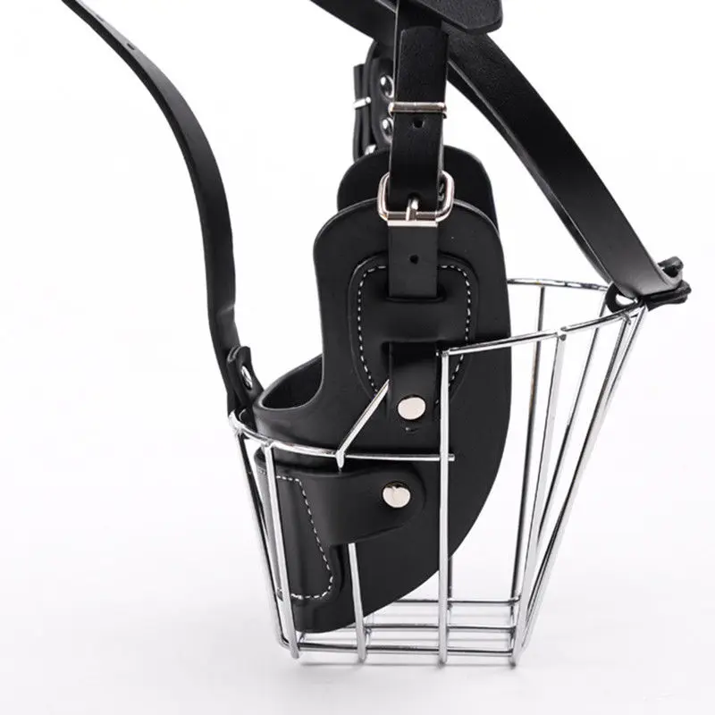 Новинка 2020 черная/коричневая прочная металлическая корзина для собак намордник