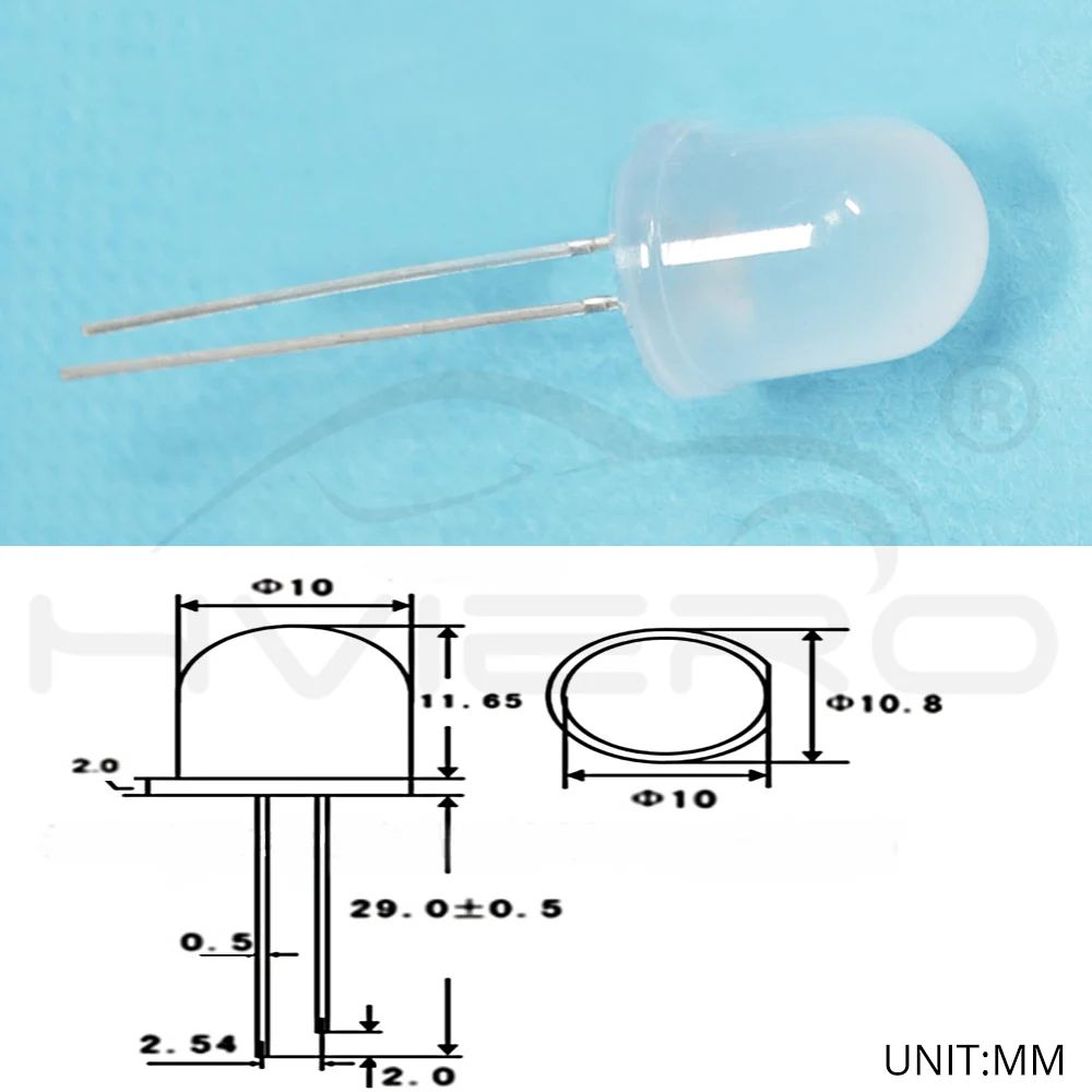 500 шт 10 мм мин рассеянный светодиодный Диод белые красные зеленые синие желтые