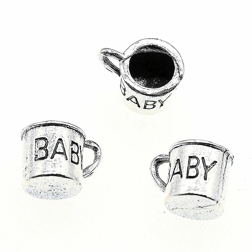 

Charms For Jewelry Making 10pcs 3D Cup Charms 12mm Antique Silver Planted