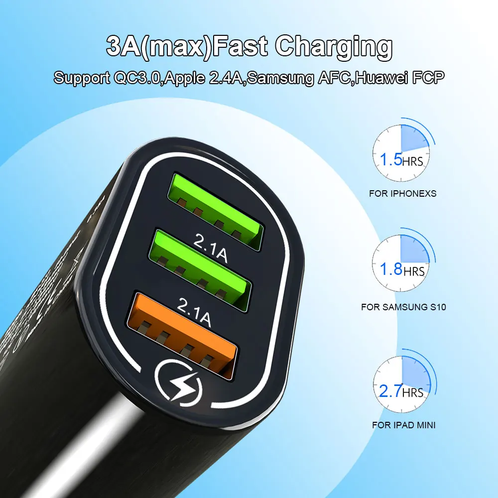 Зарядное устройство USB Vanniso 3 для быстрой зарядки iphone X 7 8 samsung A30 Xiaomi Redmi K20 настенное