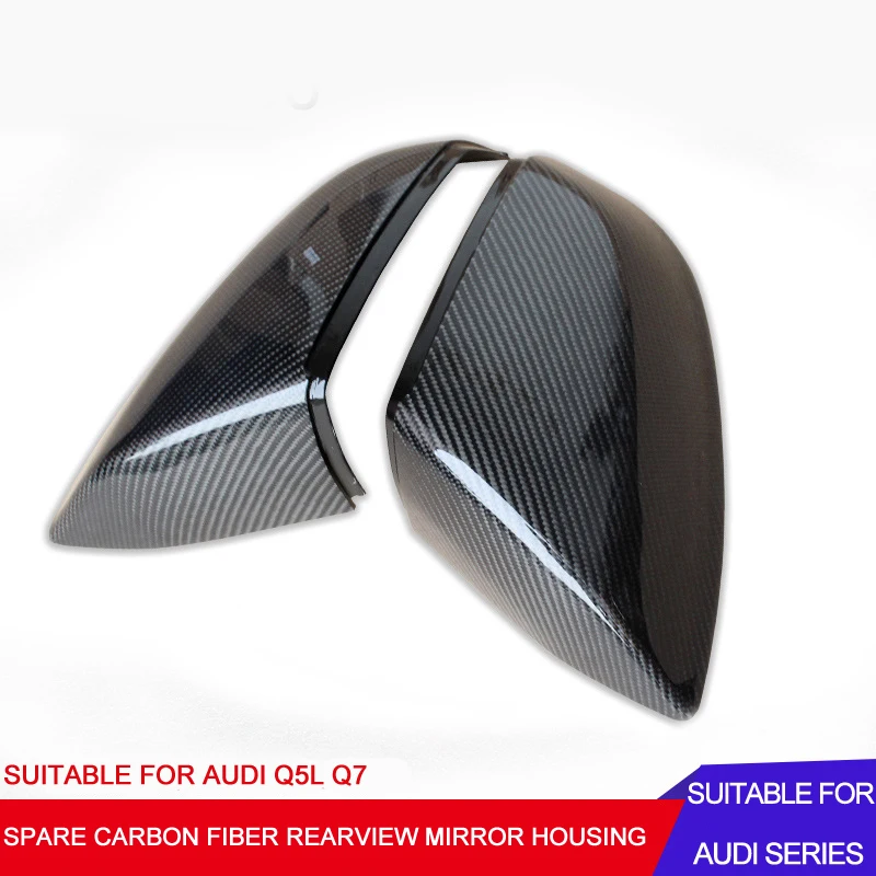 

1 Pair Rearview Mirror Cover For Audi Q5L Q7 High Quality Carbon Cap Shell Mirror Cover Toughness Rearview Mirror Shell