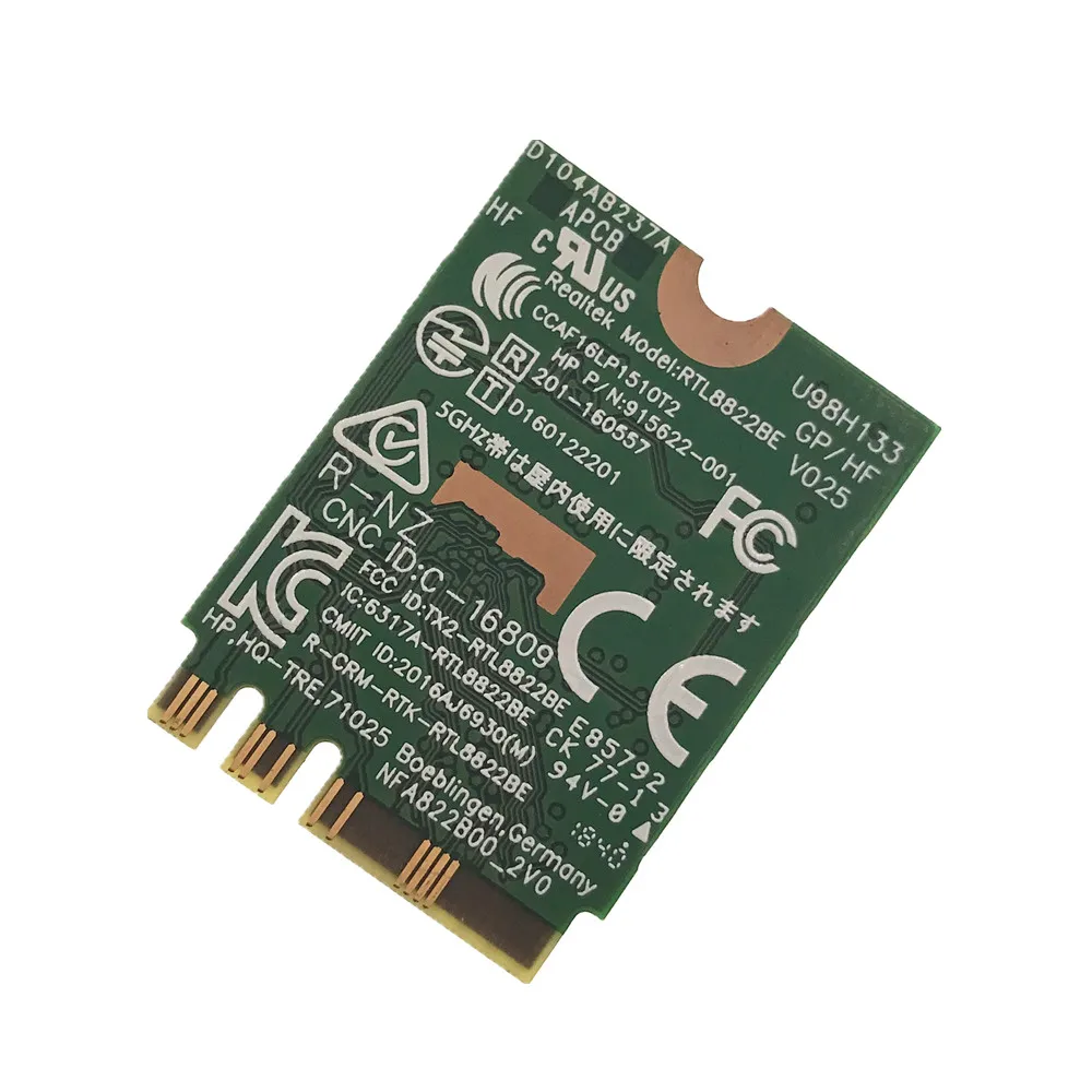 Realtek RTL8822BE IIEEE802.11AC/A/B/G/N WiFi + Bluetooth4.1 NGFF плата Wireless WLAN Card 2 4G/5GHz sps :915623-001 | Компьютеры и