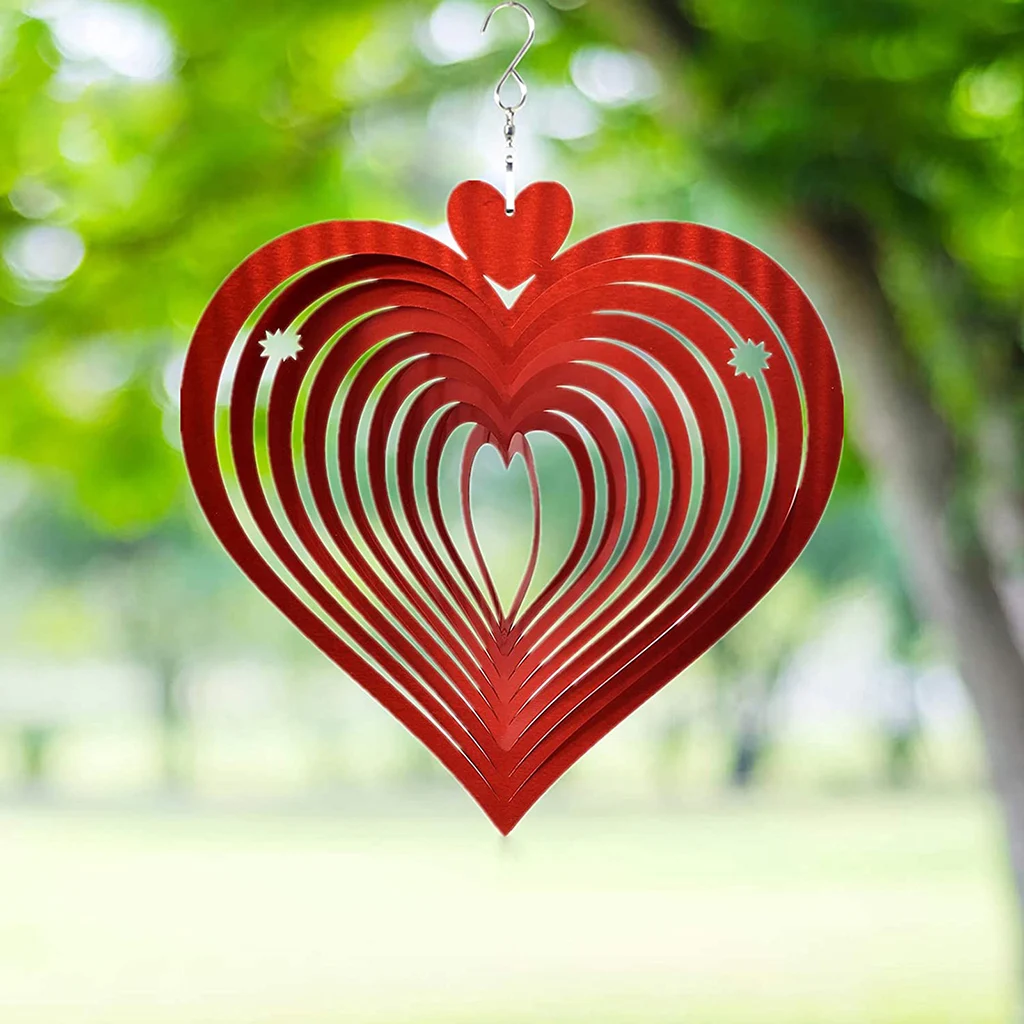 

Anti-rust Hearts Garden Wind Chimes Decorative ing Patio Decoration