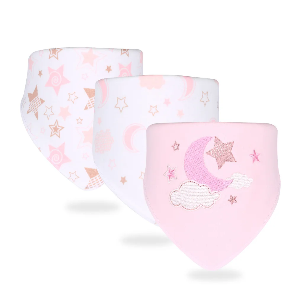

Cotton baby products baby button triangle mouth towel Cotton Baby Bib Bib Bib