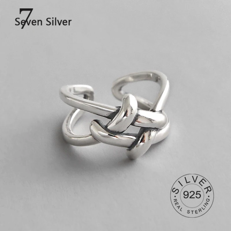 Винтажные кольца из стерлингового серебра 925 пробы для женщин, свадебные трендовые ювелирные изделия, большие регулируемые античные кольца...