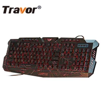travor gaming keyboard breathing backlight keyboard 114 keys full key keyboard for pc computer laptop