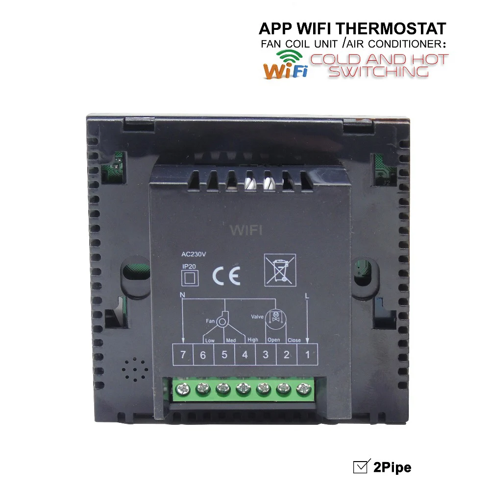 Wi-Fi 4P 2P контроллер приложения программируемый термостат сенсорного экрана с