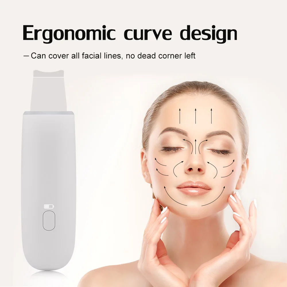 

Ultrasonic Skin Scrubber Vibration Remove Dirt Ion Acne Cleaning Facial Blackhead Reduce Wrinkle Deep Face Lifting Peeling Tools