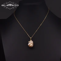 glseevo natural baroque real pearl personalize charm pendant necklace for women party handmade statement necklace jewelry gn0222