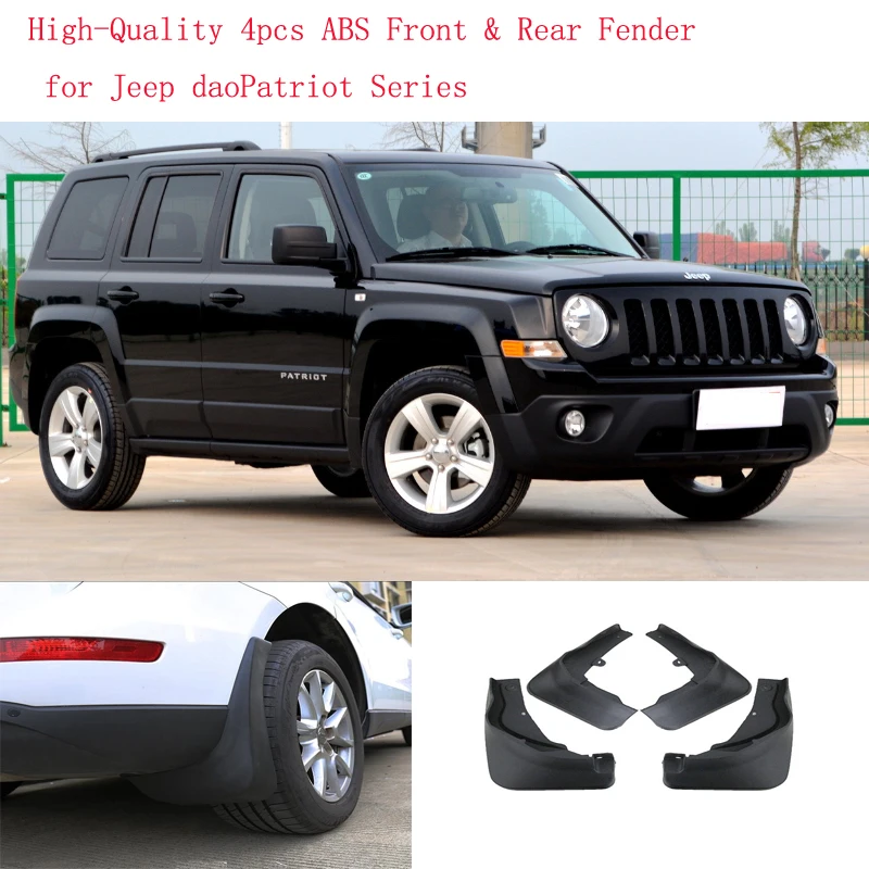 

High-Quality 4pcs ABS Front & Rear Fender for Jeep daoPatriot Series Car Mud Flaps Splash Guard Mudguard Mudflaps Accessories
