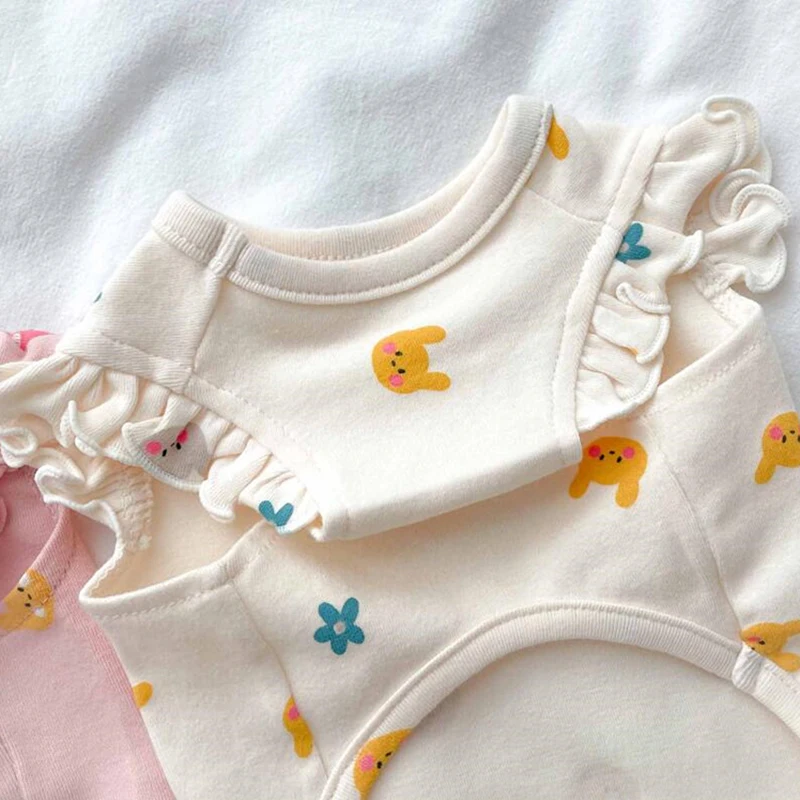 2021 розовый кролик собака жилет тонкий свитер для домашнего питомца Кот Бишон