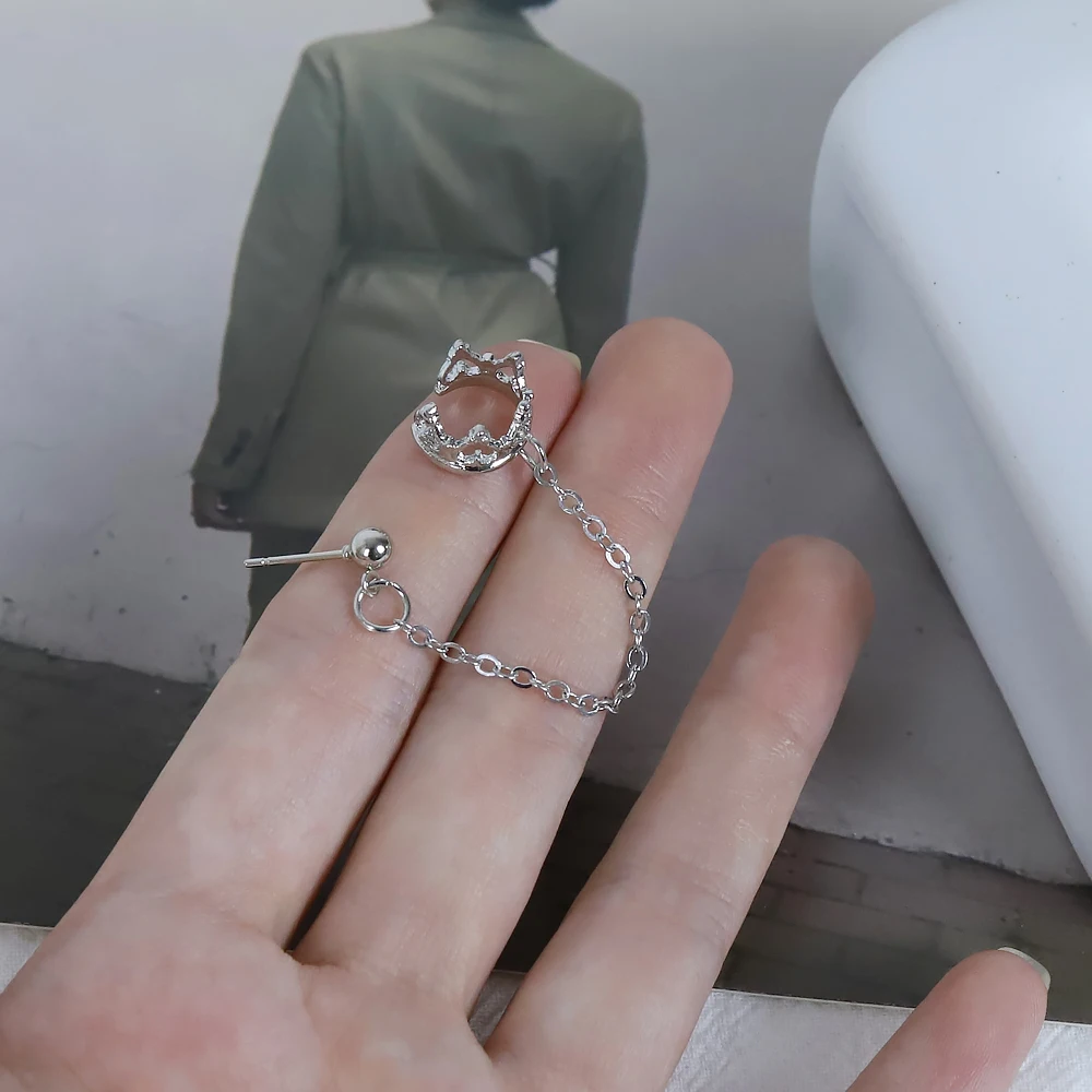 Новая мода Панк Корона Серьги для подростков женщин мужчин ухо манжеты цинковый