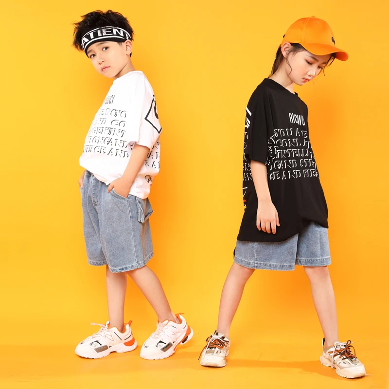 Детская одежда в стиле хип хоп свободного покроя джинсовые брюки для девочек и