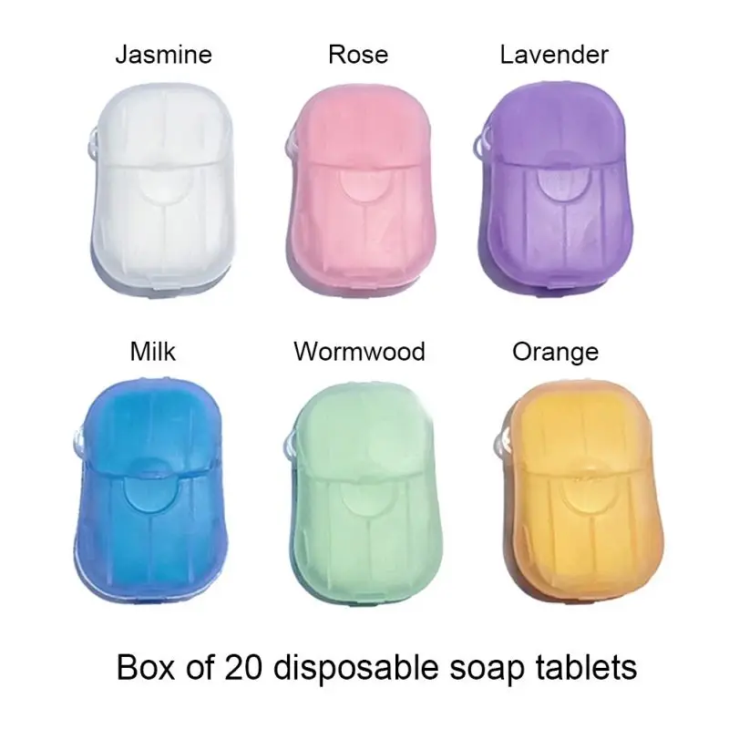 20Pcs/Box Portable Travel Disposable Soap Paper Make Foaming Scented Bath Washing Hands Mini Cleaning Supplies | Дом и сад