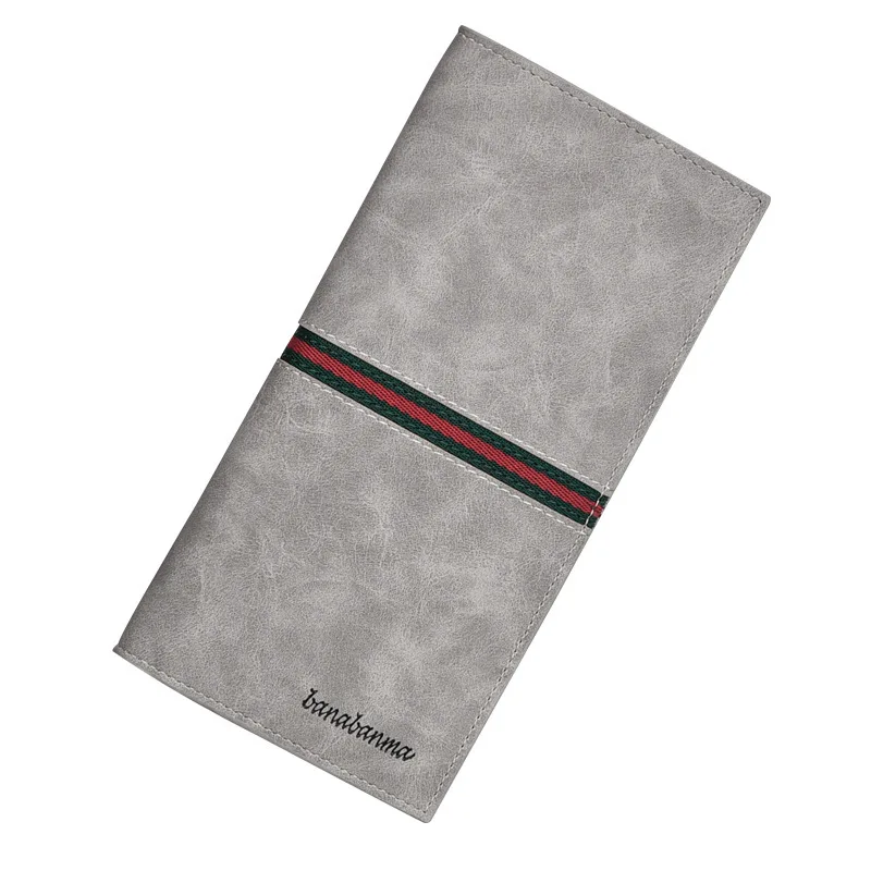 Новинка двойной мужской кошелек известный бренд кожаный Длинный клатч для денег