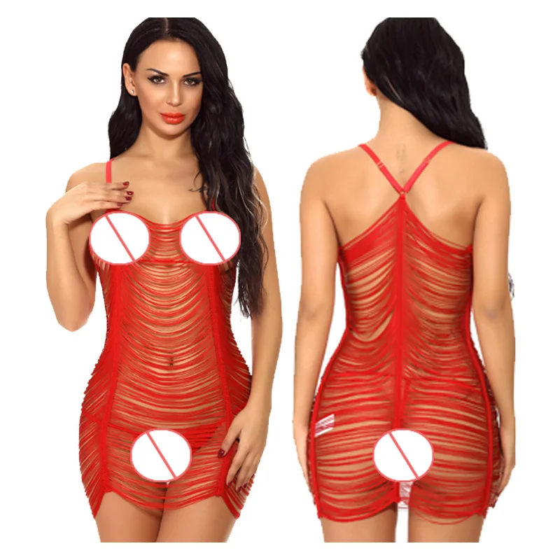 Женское нижнее белье из сетчатой ткани сексуальное эротическое платье с