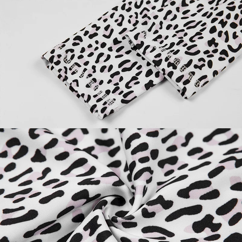 

Female Fitness Suit Leopard Print Yoga Sets Tracksuit Workout Clothes Sport Bra Tights Leggings Quick Drying Sports Wear For Wom