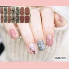 14 наклеек на РождествоХэллоуин, наклейки для ногтевого дизайна с полным покрытием, обертывания снежинками, водонепроницаемые полные творческие аксессуары сделай сам для маникюра