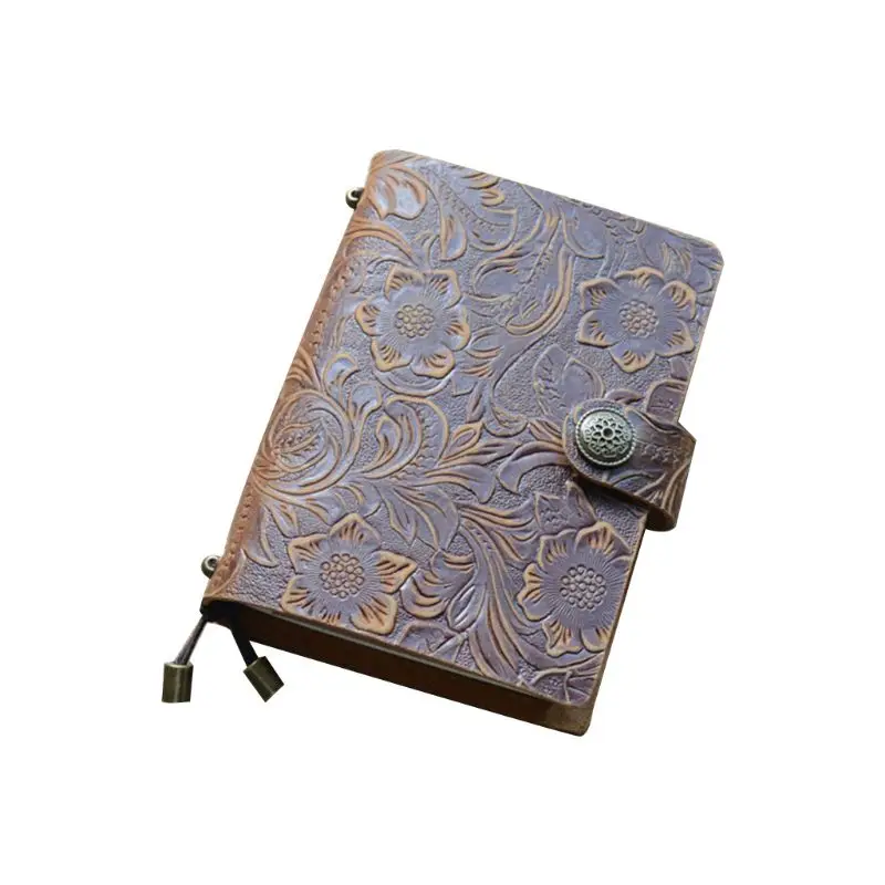 

Vintage Leather Travel Journal Notebook Diary Embossed Press Notepad Sketchbook M17F