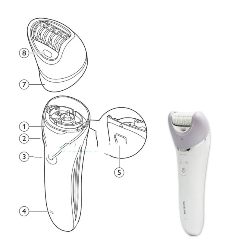 

Original Replacement Blade Cutters Head For Philips Hair Remover Device BRL130/140/160/170 BRE610 630 650