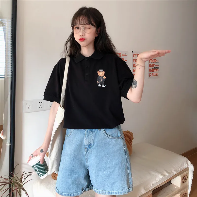 

2020 New Summer Women Casual Cartoon Fashion O-Neck T-Shirt Female Plus Size Tops Ladies High Quatily Short SleeveTees L65