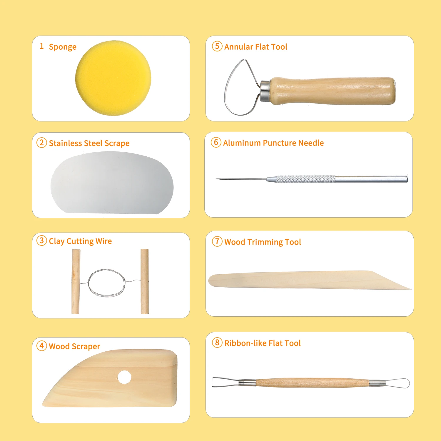 8 шт./компл. высокое качество инструменты для гончарного дела комплект Керамика