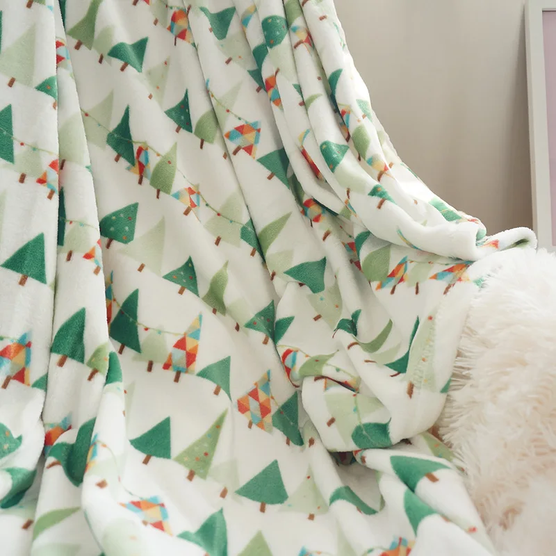 

Flannel printed blanket cartoon nap knee blanket High Density Super Soft Flannel Blanket children's Christmas gift Winter