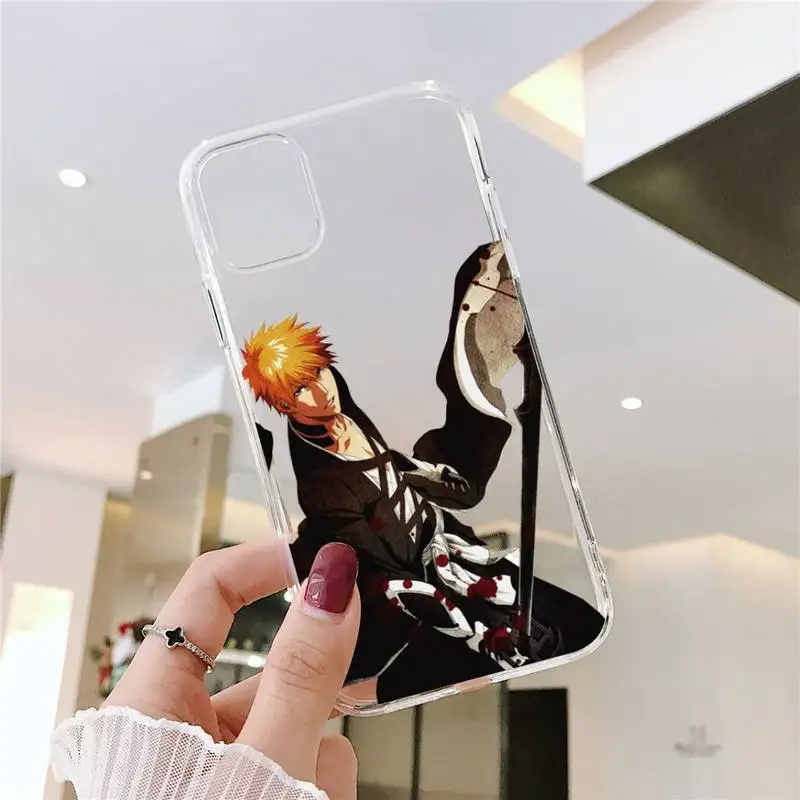 

Japanese Anime Bleach Phone Case Transparent soft For iphone 5 5s 5c se 6 6s 7 8 11 12 plus mini x xs xr pro max