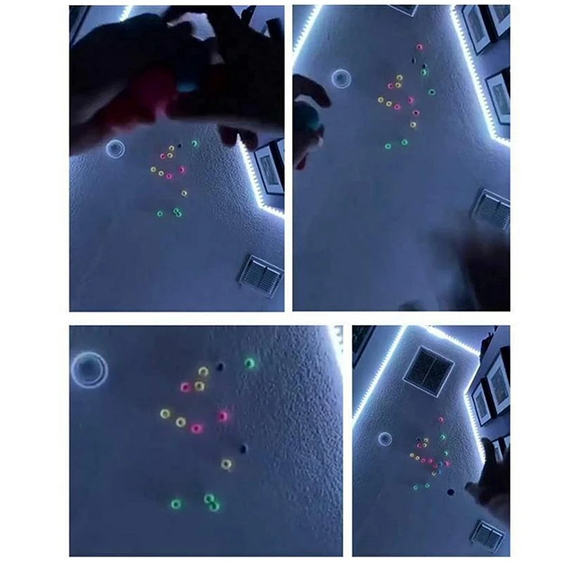 

4Pcs Sticky Wall Balls Decompression Toys Glowing Balls Luminous Stress Relief Balls Sticky Ball Game Glued to Wall