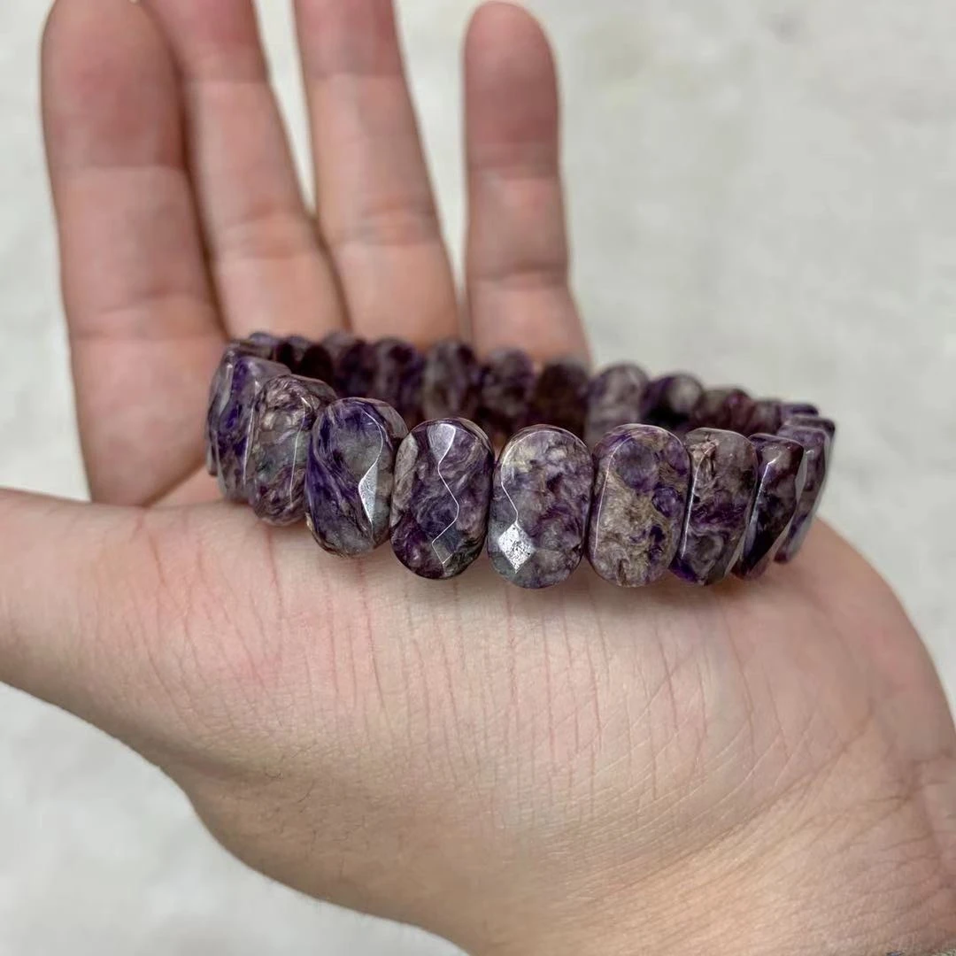 Натуральный Чароит камень бусы браслет с природными камнями сделай сам