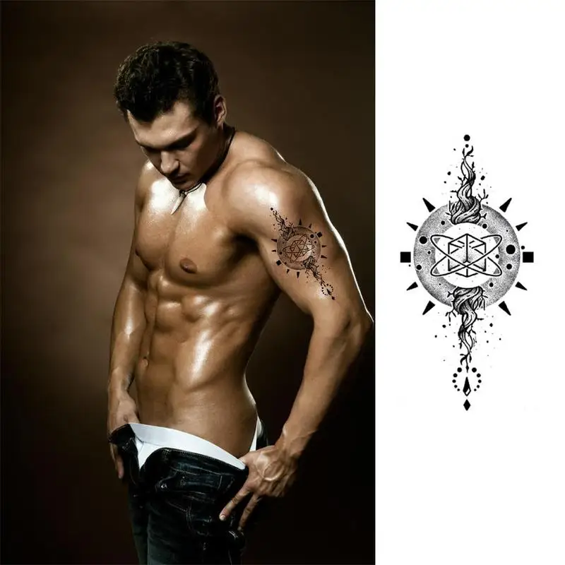 Временная водостойкая татуировка наклейки небольшой полные руки текст животных