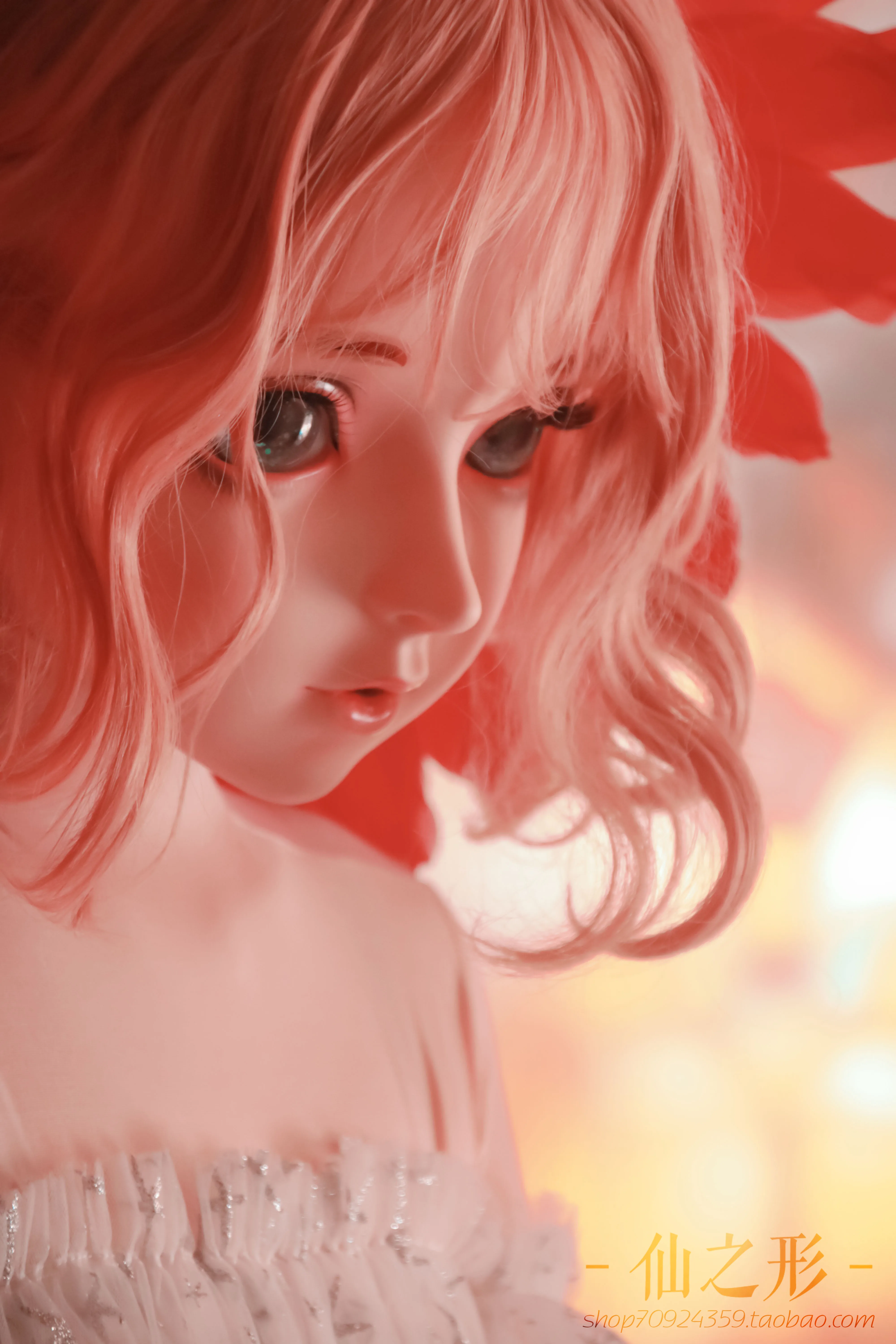 (Кукольная маска 03) ручной работы для наращивания на всю голову девушкая