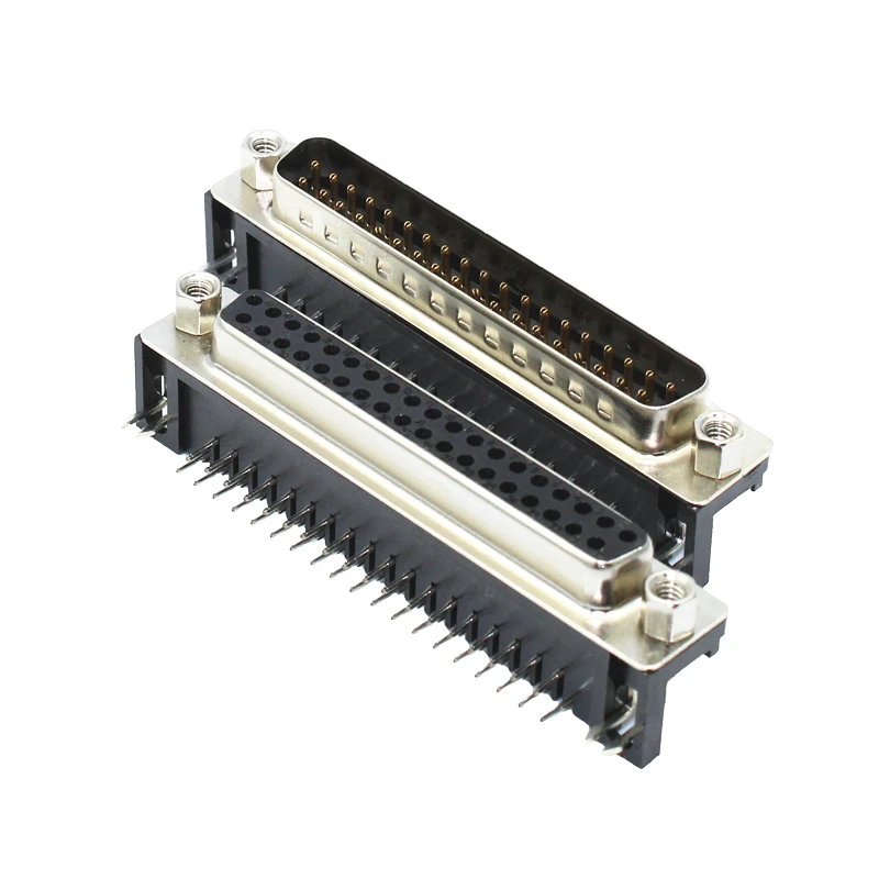 5 шт. DR37 DB37 D SUB угол угловой 37 Pin Женский Мужской PCB крепление разъем|Соединители| |