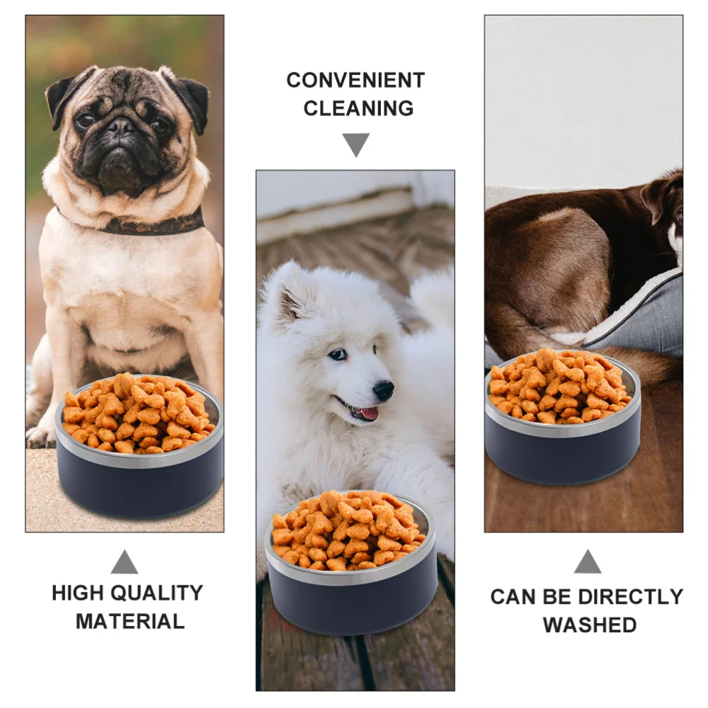 

Large Capacity Pet Dog Food and Water Bowl Stainless Steel Dish Pet Supply