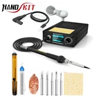 Цифровая паяльная станция T12 с регулируемой температурой, паяльная станция с насосом для удаления припоя, автоматические сварочные инструменты с функцией сна