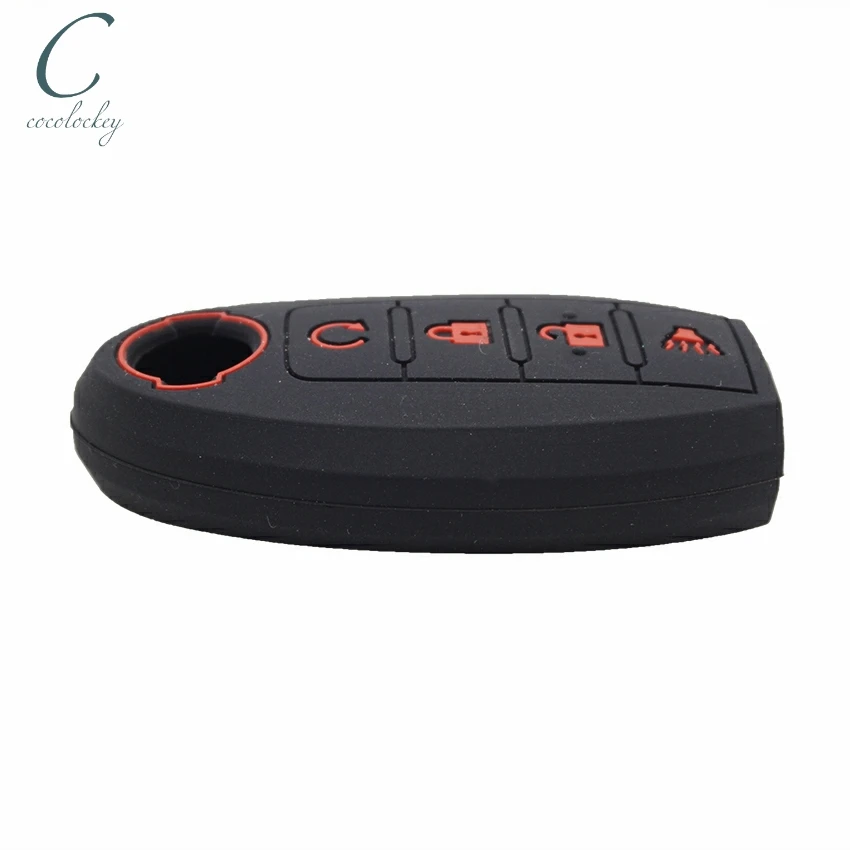 Силиконовый чехол для автомобильного ключа Cocolockey 4 кнопки подходит nissan altima rogue