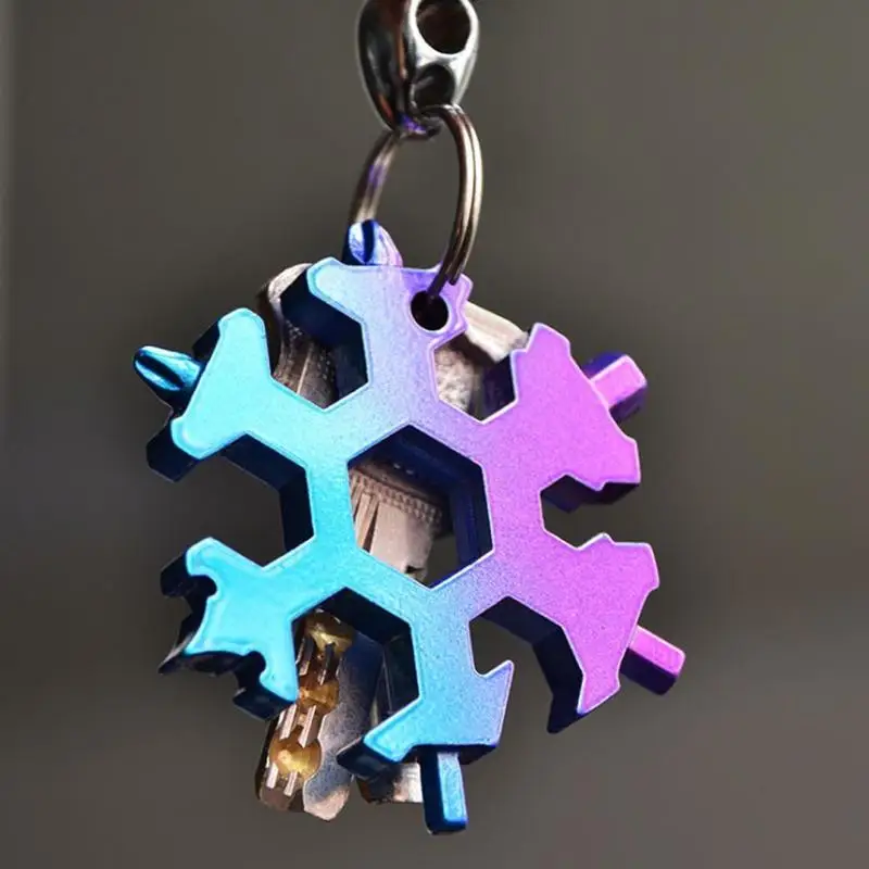 

Openers Tool Portable 19-in-1 Steel Snowflakes Gift Tool Shape Wrench For Men Manual Multi-tool Bikers Z2B1