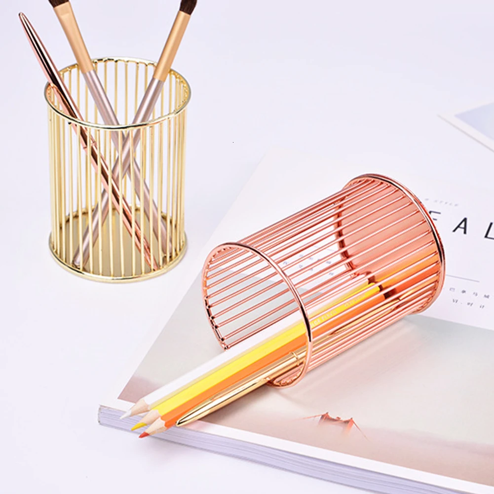 Держатель для ручек аккуратный Железный полый органайзер кистей макияжа