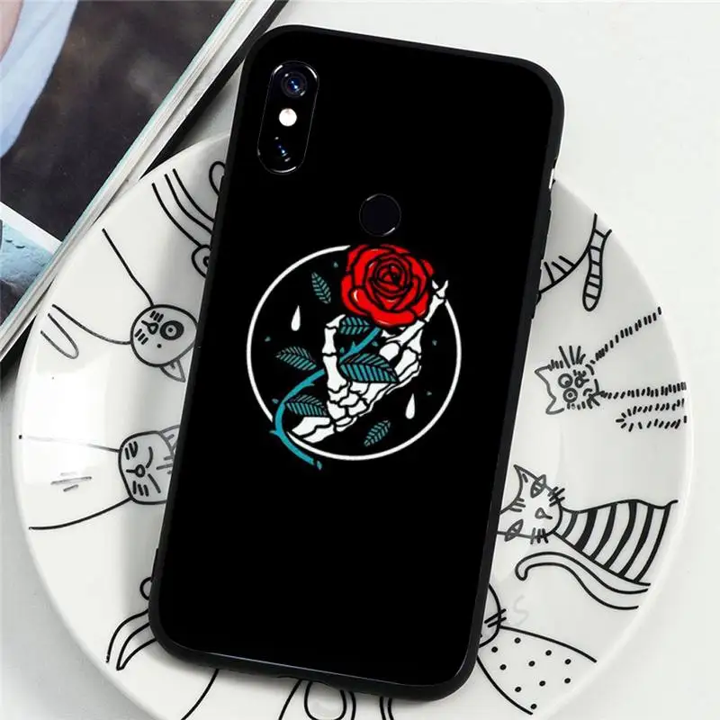 

Phone Case For Xiaomi Redmi Note 4 4x 5 6 7 8 pro S2 PLUS 6A PRO Glowing rose in the dark