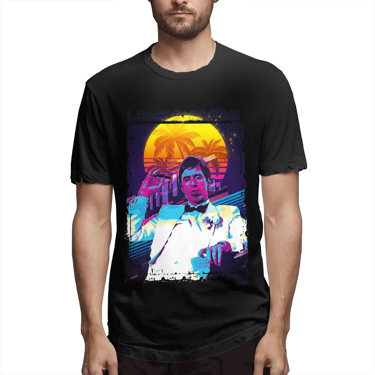 

Scarface Retro Art Men's T Shirts Leisure Tees Short Sleeve O Neck T-Shirts Pure New Arrival Clothing