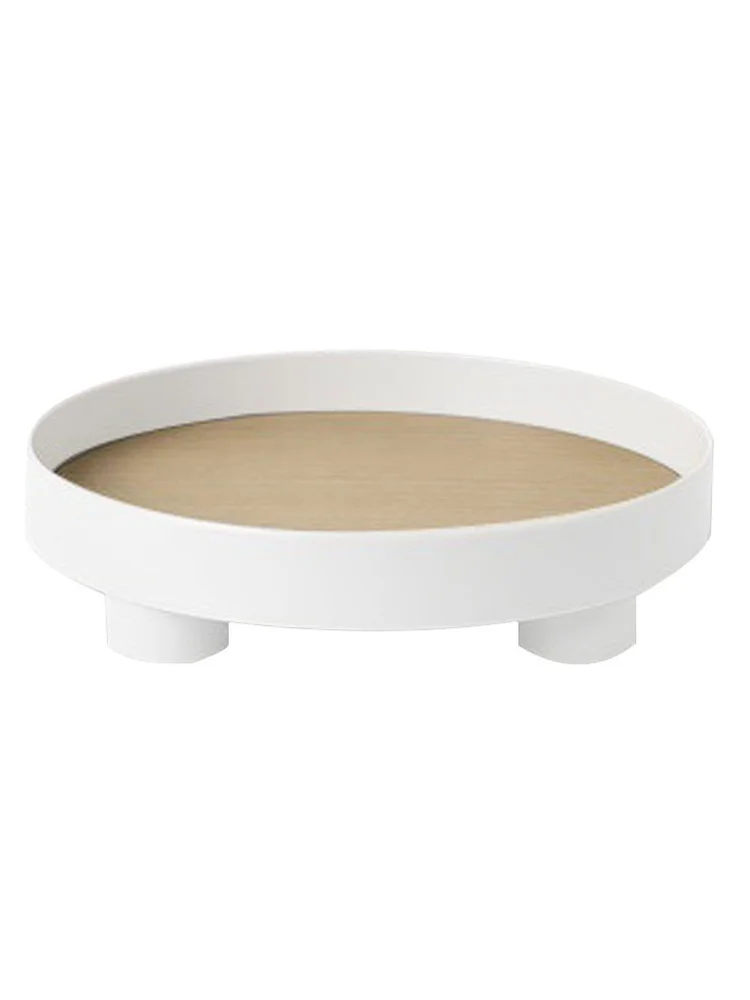 

Kitchen Serving Tray Decorative bowl Nordic Wooden Round Storage Tray Tableware White Plates Tray for food fruit