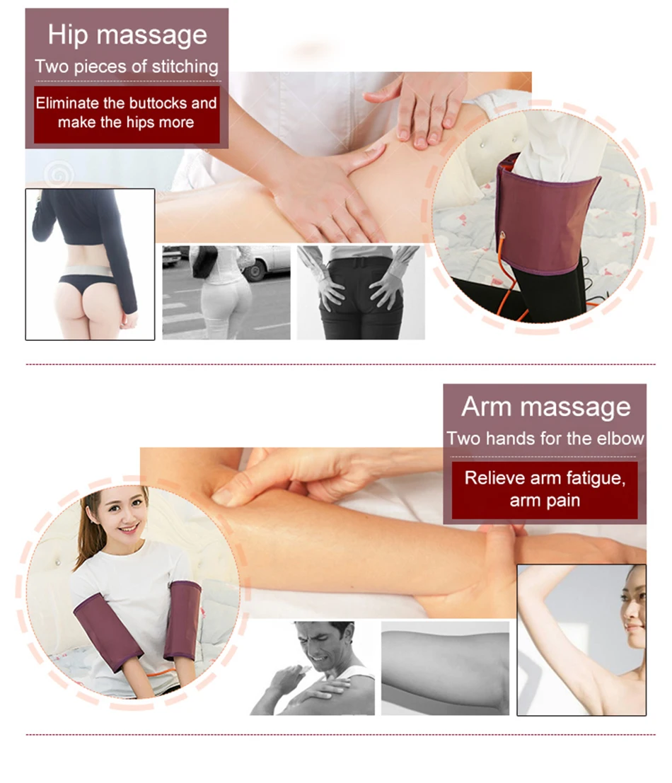 Electric Leg Massager Relief Fatigue Air Compression Massager Foot Leg Machine Relaxation Calms Tired Soothes Muscle