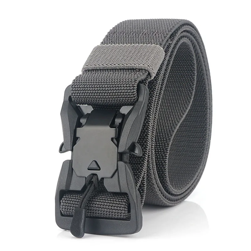 

2020 Military Equipment Combat Tactical Belts Men Army Training Elastic Nylon Canvas Belts Unsex Magnetic Buckle Belts 3.8 cm