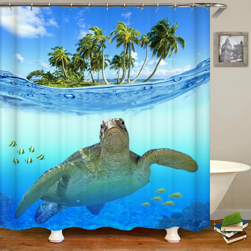 

Bathroom Decor Waterproof Shower Curtain Set Toilet Seat Cover Non-Slip Bath Mat Rug Carpet Polyester Fabric Washable