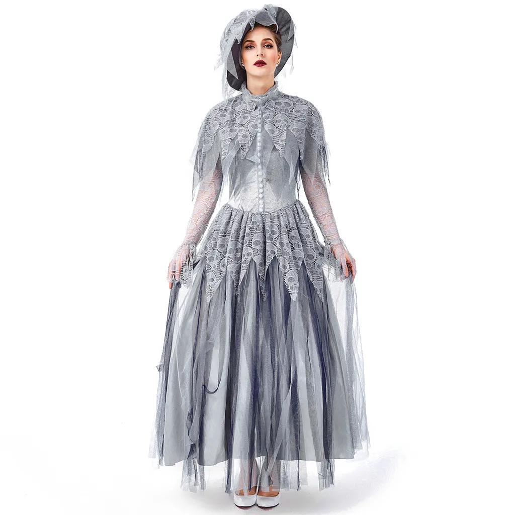 Женское платье большого размера модное женское на Хэллоуин винтажное для