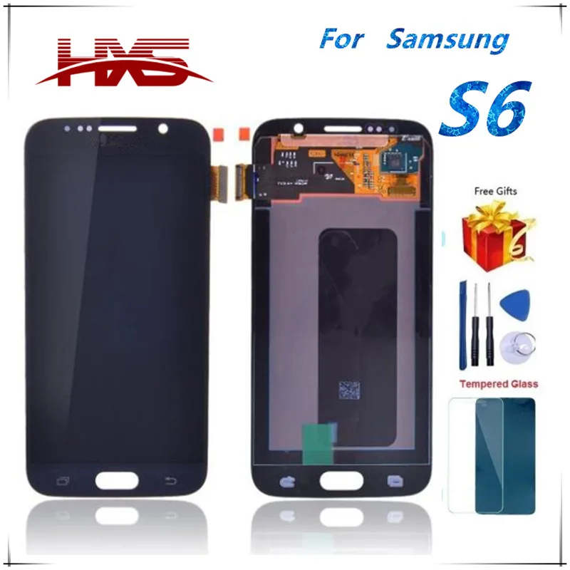 H.X.S для samsung Galaxy S6 ЖК дисплей сенсорный экран дигитайзер с рамкой|Экраны мобильных телефонов| |