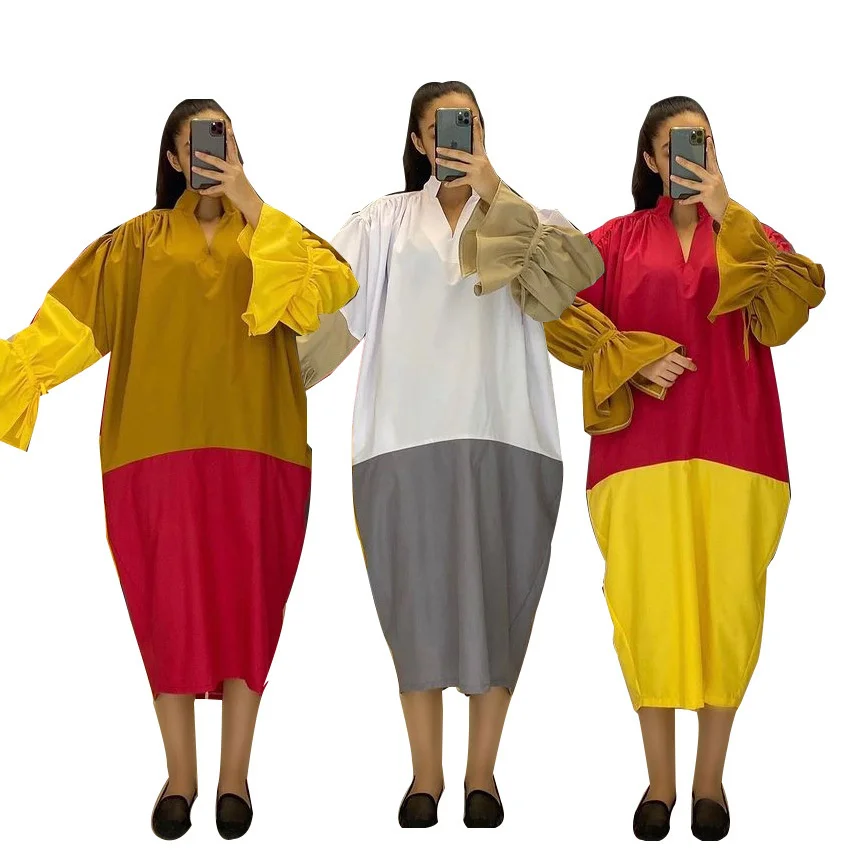 

Женское свободное платье-рубашка, винтажное Повседневное платье большого размера