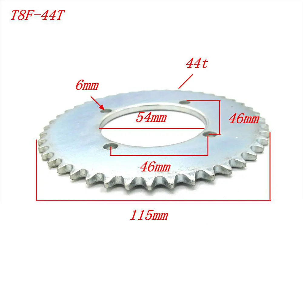 T8F-44T зубьев цепная Звездочка для внутреннего диаметра 54 мм звездочка аксессуары